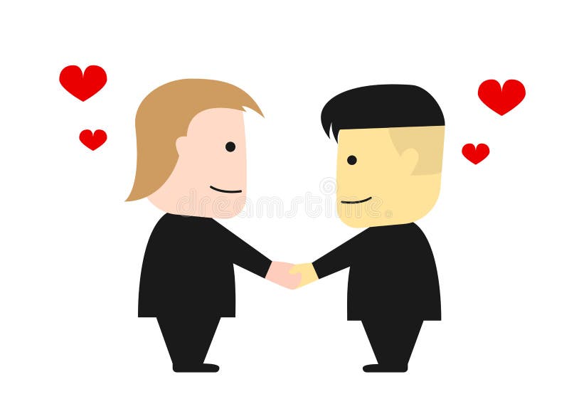 Donald Trump och Kim Jong Un skakar händer, vektor stock illustrationer Donald Trump och Kim Jong Un skakar händer, vektor stock illustrationer
