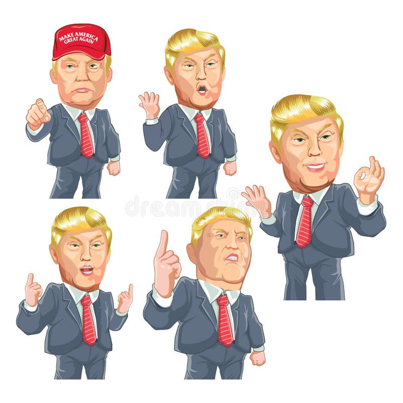 Donald trump pack stock illustration Donald trump pack stock illustration