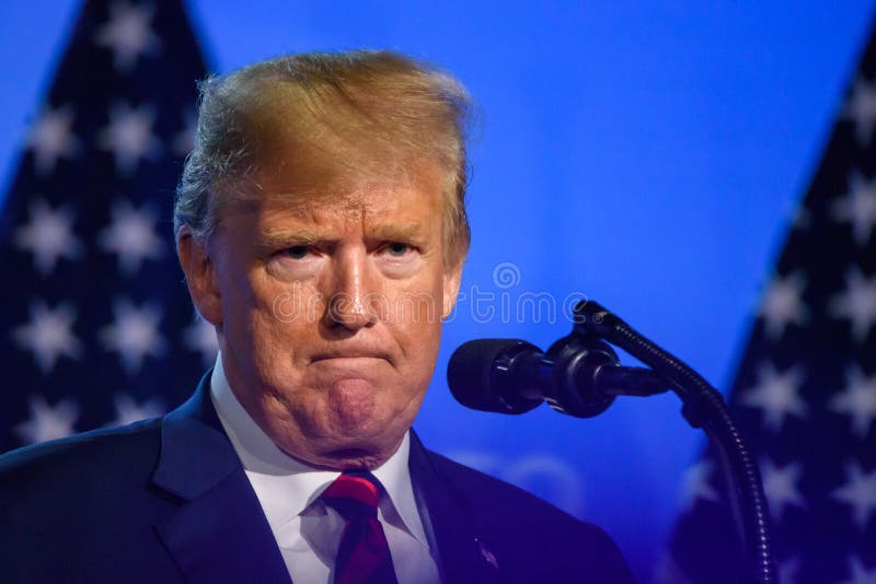 12. 07. 2018. BRUSSELS, BELGIUM. Press conference of Donald Trump, President of United States of America, during NATO North Atlantic Treaty Organization SUMMIT 2018. 12. 07. 2018. BRUSSELS, BELGIUM. Press conference of Donald Trump, President of United States of America, during NATO North Atlantic Treaty Organization SUMMIT 2018.