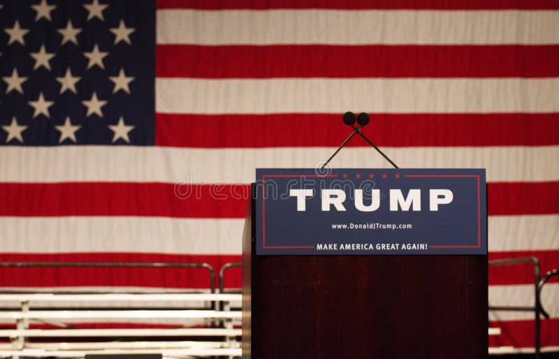 Donald Trump's first Presidential campaign rally in Phoenix royalty free stock image Donald Trump's first Presidential campaign rally in Phoenix royalty free stock image
