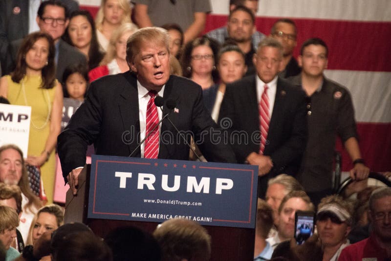 Donald Trump's first Presidential campaign rally in Phoenix royalty free stock image Donald Trump's first Presidential campaign rally in Phoenix royalty free stock image