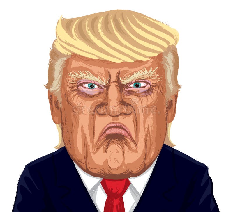 Donald Trump Vector Illustration Caricature Portrait vector illustration