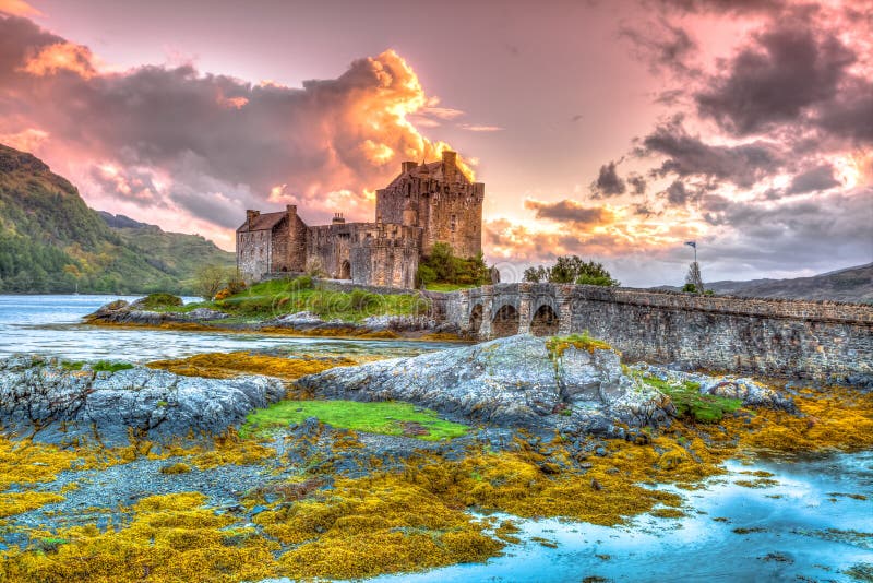 Donan eilean zamek obraz royalty free