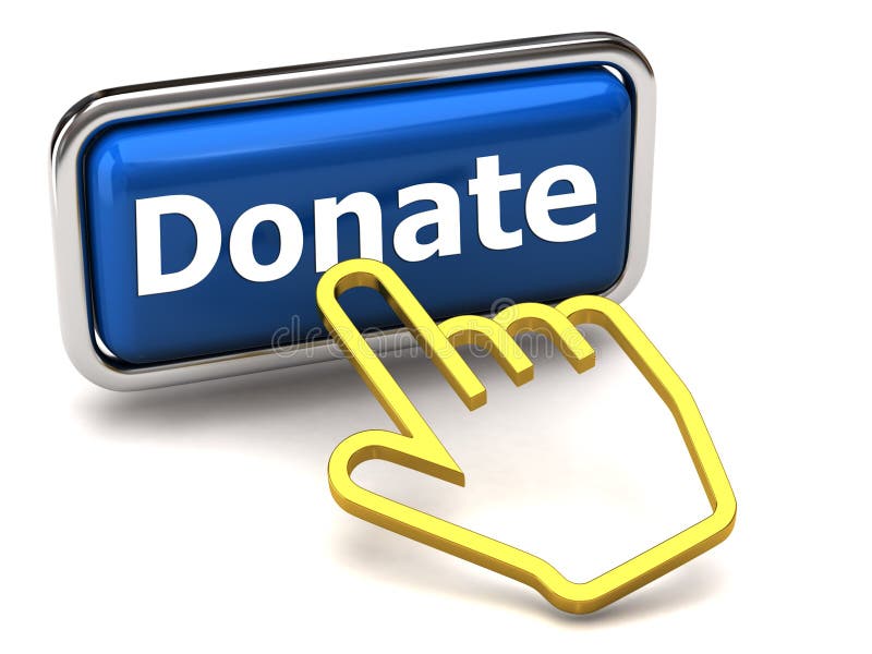 Donate button and hand cursor