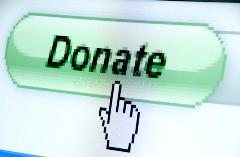 Donate button and hand cursor