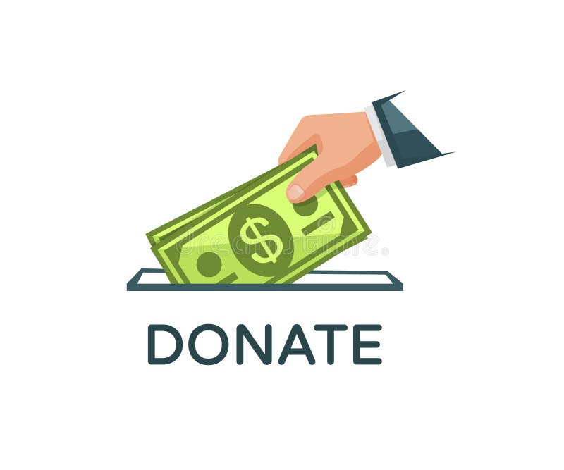 Donate Money Vector Illustration. Charity, Donation Concept Stock Vector -  Illustration of business, donate: 143816912