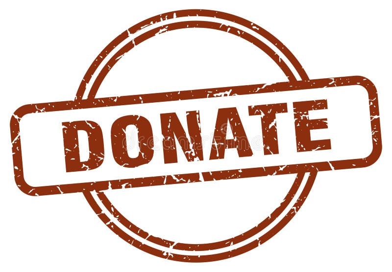 Donate grunge rubber stamp stock vector. Illustration of artistic