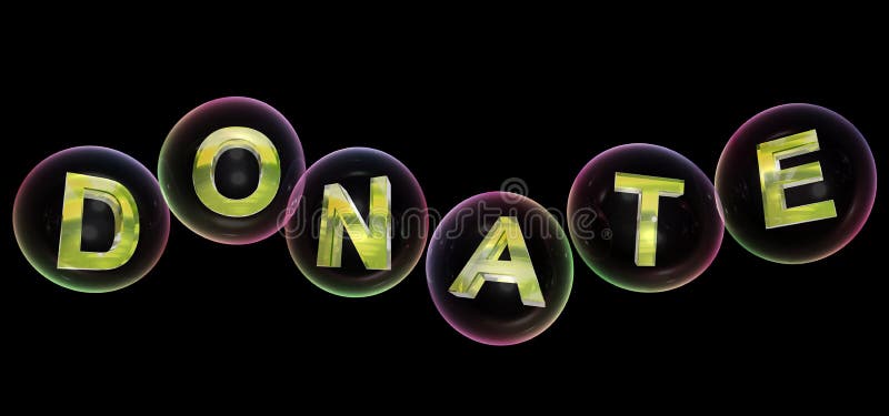 The donate word in bubble vector illustration The donate word in bubble vector illustration