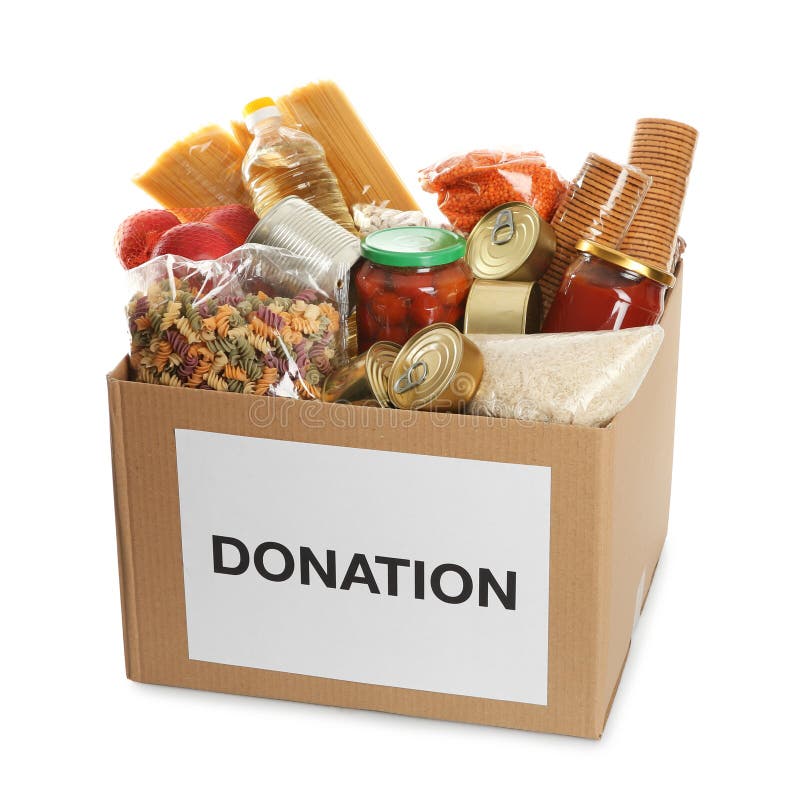Download Donation Box With Different Groceries, Food Donations On Light Background With Copyspace - Pasta ...