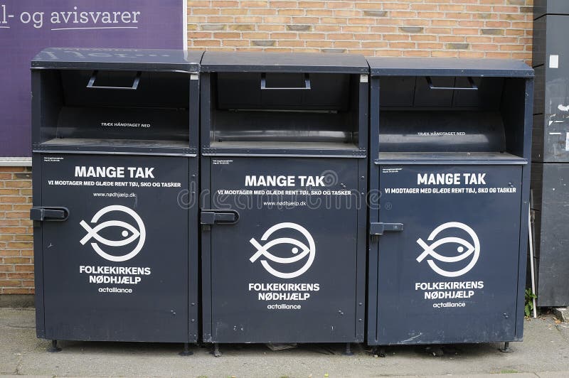 DONATION CONTAINERS stock photo. Image of news - 75799248