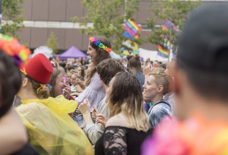 Doncaster stolthet19 Augusti 2017 LGBT festival arkivfoton Doncaster stolthet19 Augusti 2017 LGBT festival arkivfoton