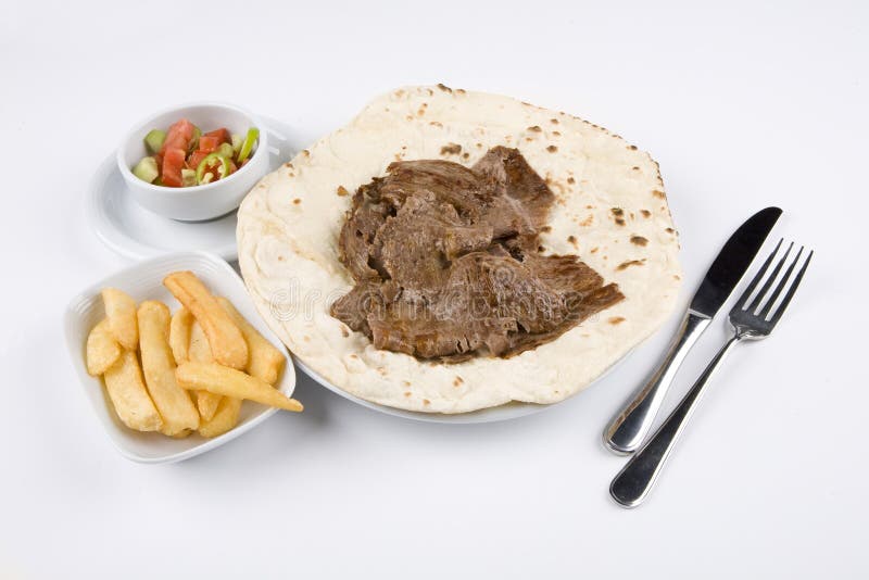 Doner kebab stock photo. Image of knife, bread, eating 21497346