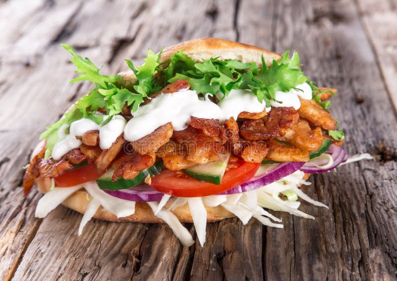Doner Kebab stock image. Image of pita, bread, isolated 39463283