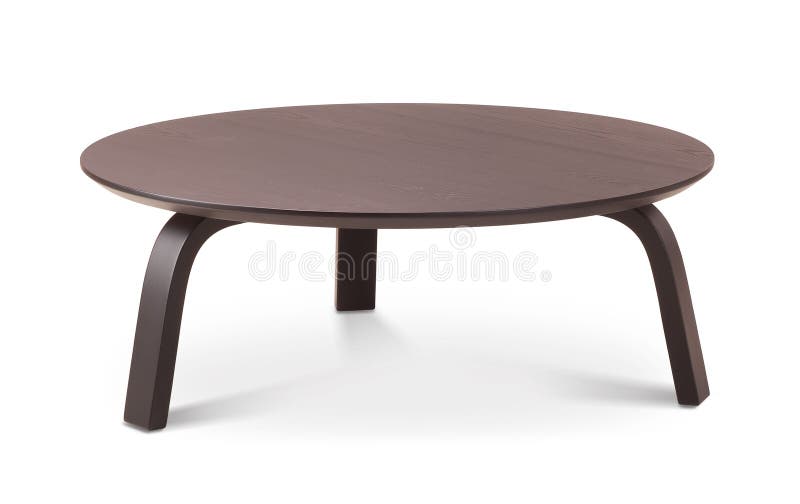 Donkere bruine houten ronde koffietafel, dinning lijst, tijdschriftenlijst Moderne die ontwerper, lijst op witte achtergrond word stock fotografie Donkere bruine houten ronde koffietafel, dinning lijst, tijdschriftenlijst Moderne die ontwerper, lijst op witte achtergrond word stock fotografie