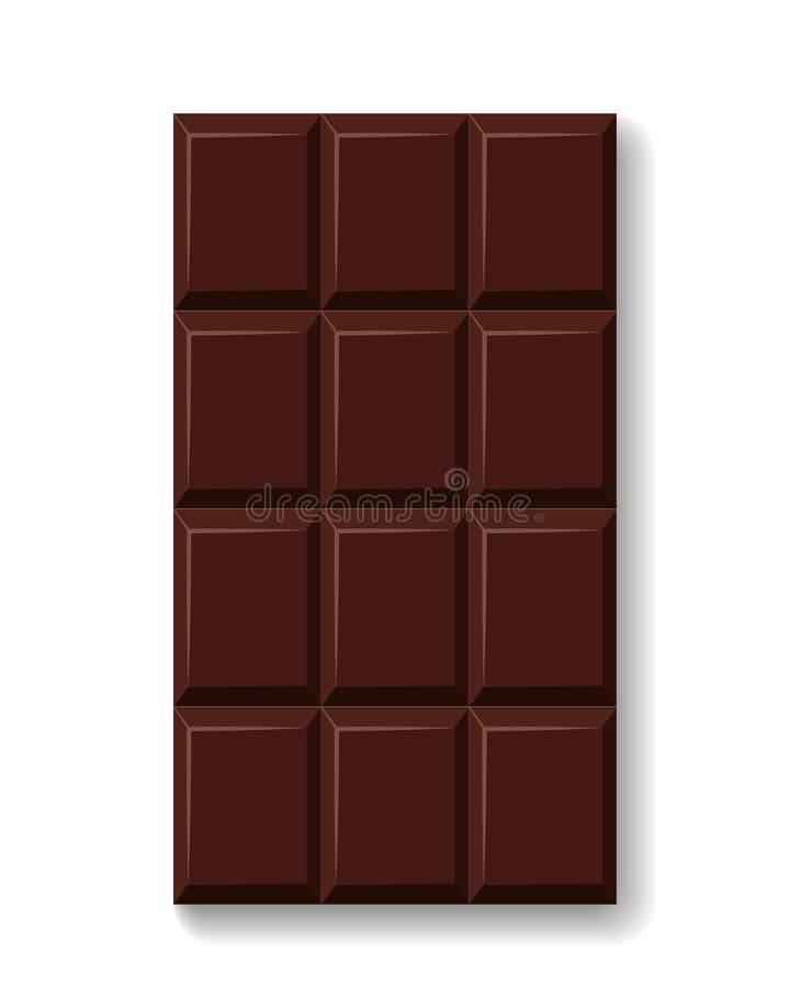 Donkere chocoladestaaf losgeslagen vector