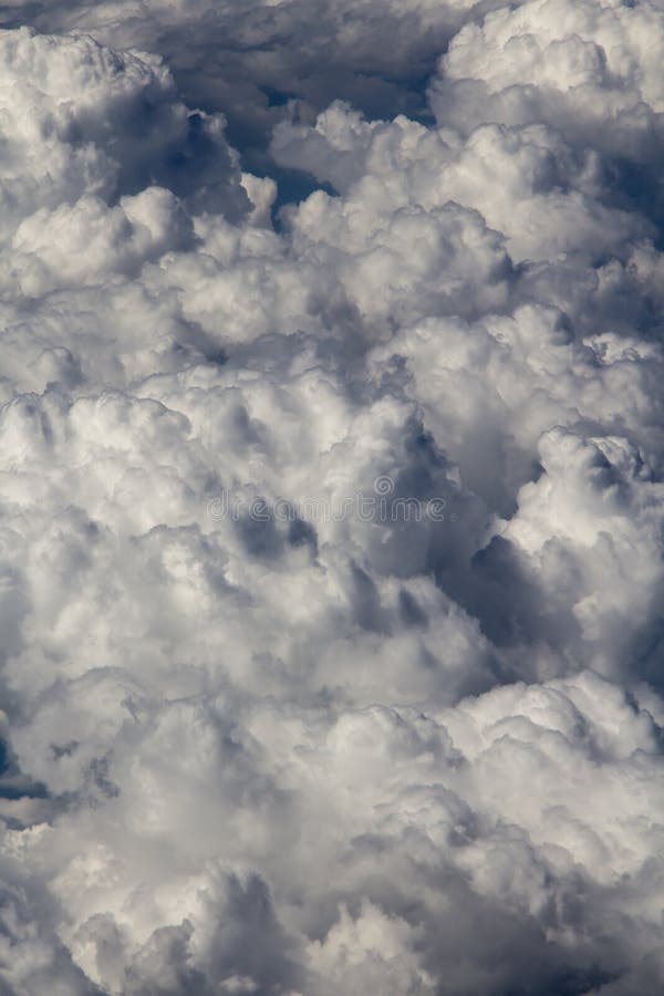 Aerial shot of fluffy clouds. Aerial shot of fluffy clouds