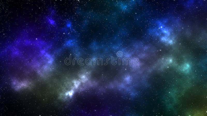 Donkere kosmische ruimte multicolored banner die wolkenvorming en planeten tonen royalty-vrije illustratie Donkere kosmische ruimte multicolored banner die wolkenvorming en planeten tonen royalty-vrije illustratie