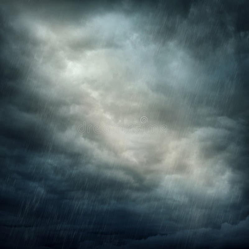 Donkere wolken en regen stock fotografie Donkere wolken en regen stock fotografie