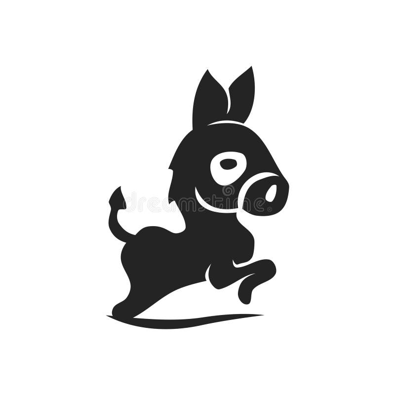 Donkey Logo Template Isolated. Brand Identity. Icon Abstract Vector