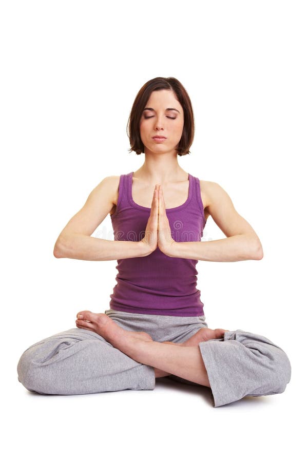 Donna che fa meditazione in sarto fotografia stock libera da diritti Donna che fa meditazione in sarto fotografia stock libera da diritti