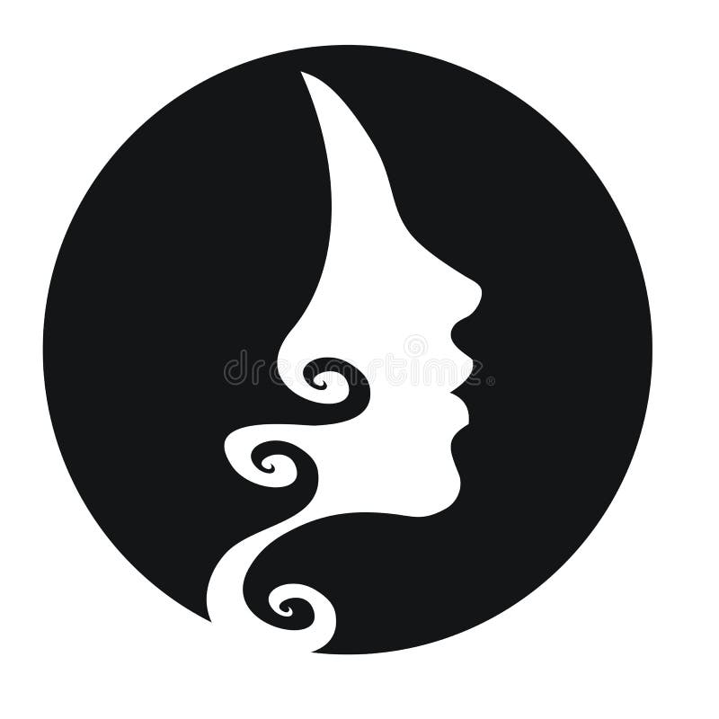 Donna con l'icona dei capelli ricci