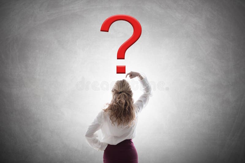 Donna d'affari sotto interrogatorio fotografia stock libera da diritti