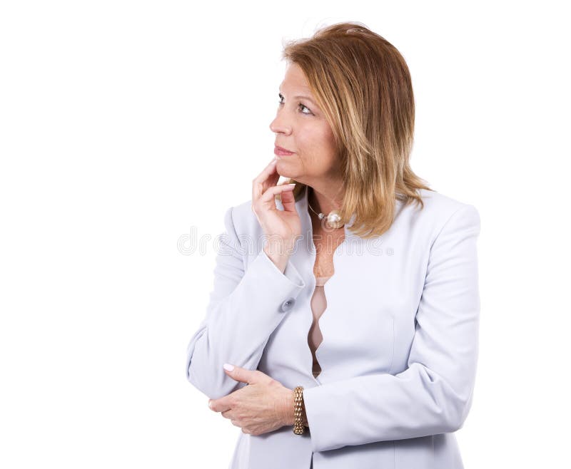 Donna del caucasian di affari fotografia stock