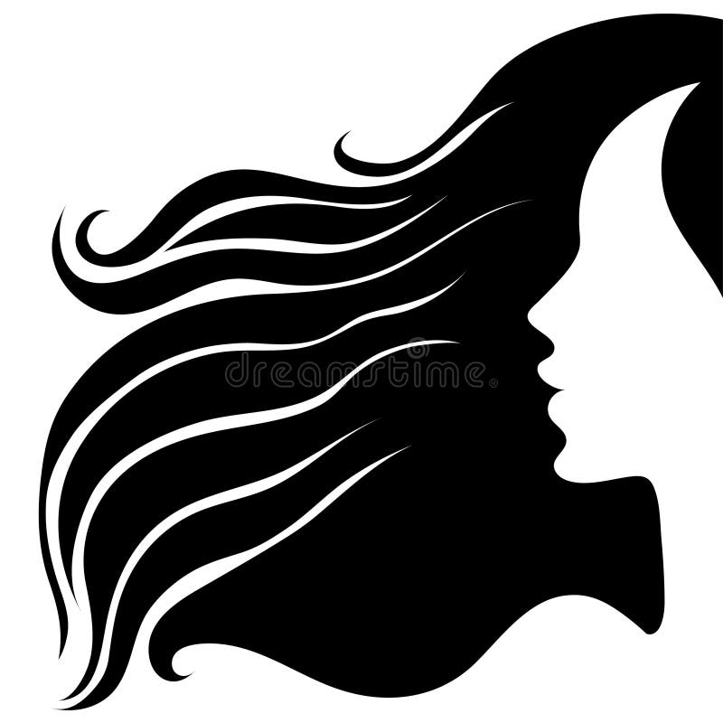 Donna dell'annata del primo piano con bei capelli lunghi royalty illustrazione gratis Donna dell'annata del primo piano con bei capelli lunghi royalty illustrazione gratis