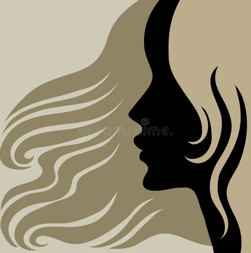 Donna dell'annata del primo piano con bei capelli lunghi