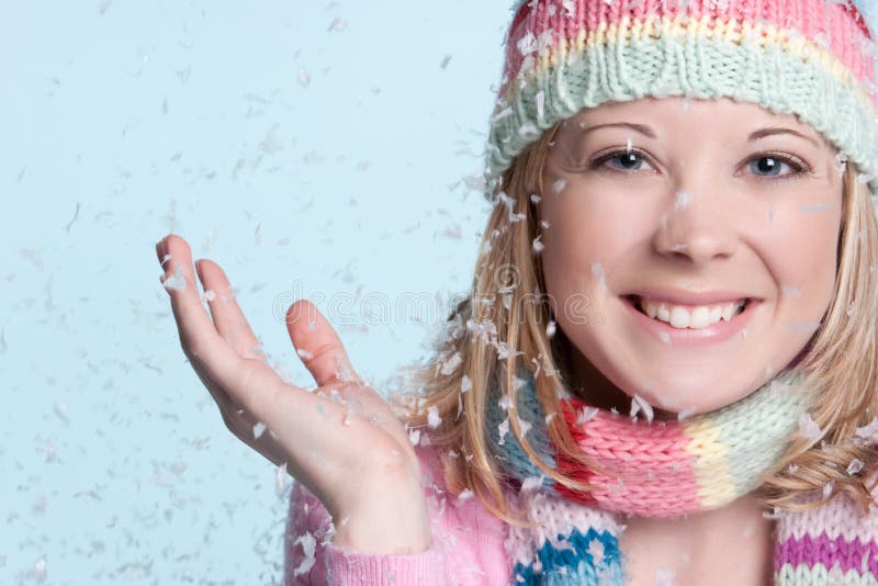 Donna della neve fotografia stock