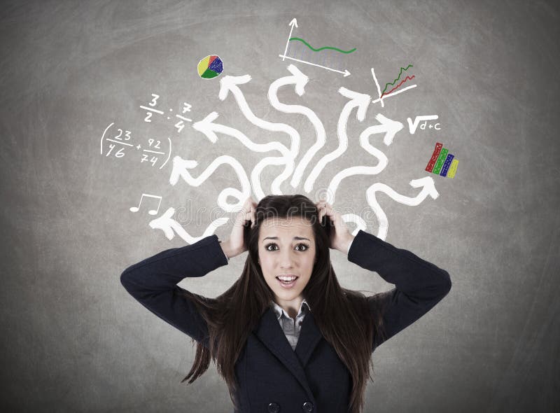 Donna d'affari stressata immagine stock