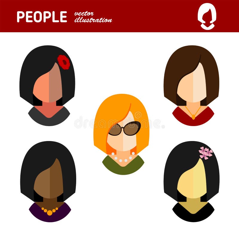 Donna di affari piana dell'avatar su fondo bianco royalty illustrazione gratis Donna di affari piana dell'avatar su fondo bianco royalty illustrazione gratis