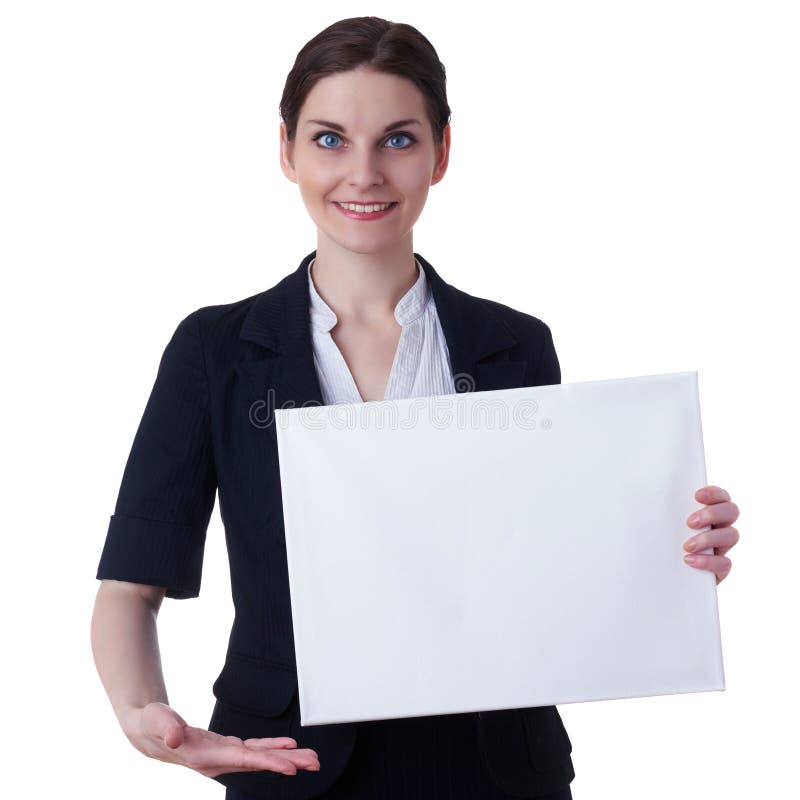 Donna di affari sorridente che controlla fondo isolato bianco immagine stock Donna di affari sorridente che controlla fondo isolato bianco immagine stock