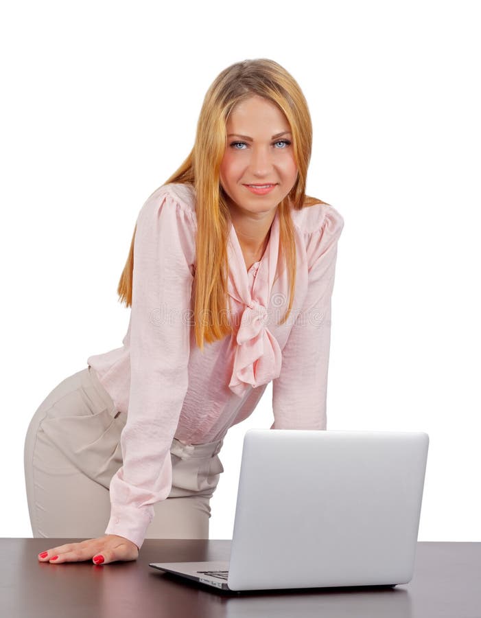 Donna di affari in ufficio immagini stock