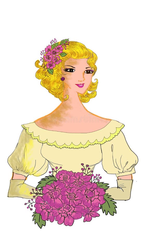 Donna Handrawn royalty illustrazione gratis Donna Handrawn royalty illustrazione gratis