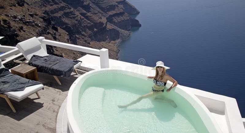 Donna nella vacanza immagini stock Donna nella vacanza immagini stock