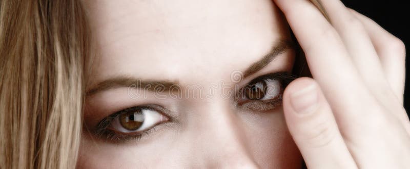 Donna parziale face-1 immagini stock Donna parziale face-1 immagini stock