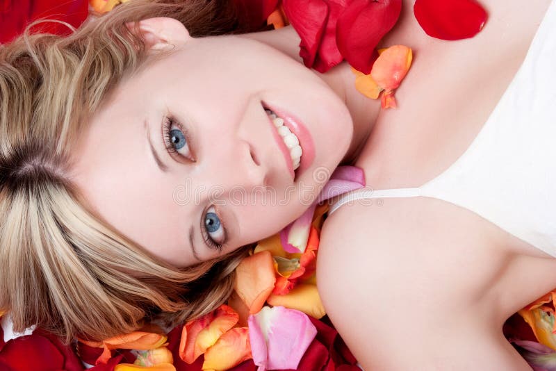Donna sorridente fotografia stock