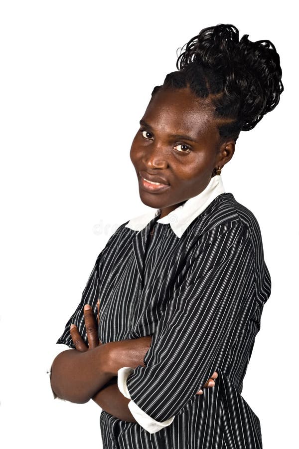 Donna sorridente dell'afroamericano immagine stock Donna sorridente dell'afroamericano immagine stock