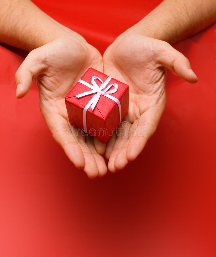 Donner de cadeau de Noël image stock Donner de cadeau de Noël image stock