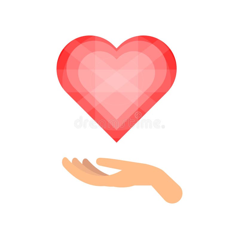 Donner le vecteur d'amour et de coeur illustration stock Donner le vecteur d'amour et de coeur illustration stock