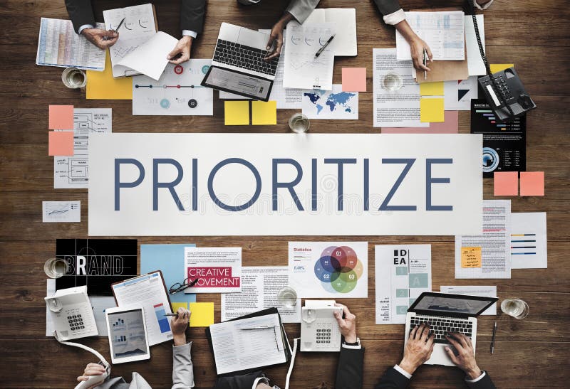 Prioritize Emphasize Efficiency Important Task Concept. Prioritize Emphasize Efficiency Important Task Concept