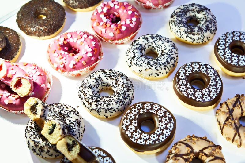 Donut cakes in shop stock photo. Image of background 172859728