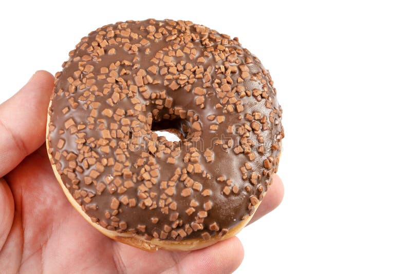 Donut with chocolate cream stock photo. Image of pastry 63943688