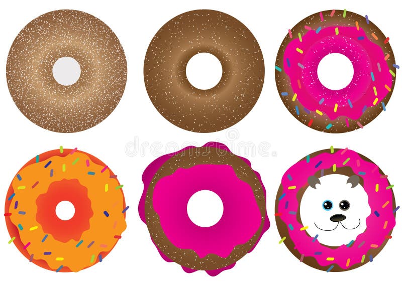 Illustration of doughnut. Additional doughnut bear. Isolated on white background. --- This. eps file info Document: A4 Paper Size Document Color Mode: CMYK Color Preview: TIFF (8-bit Color) Include Document Thumbnails. Doughnut isolated vectors
