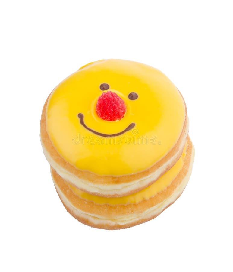 Donut, Funny Donut Face on Background Stock Photo - Image of fattening
