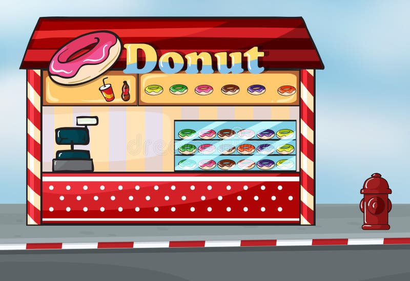 A donut shop stock vector. Illustration of fantasy, english - 33694998
