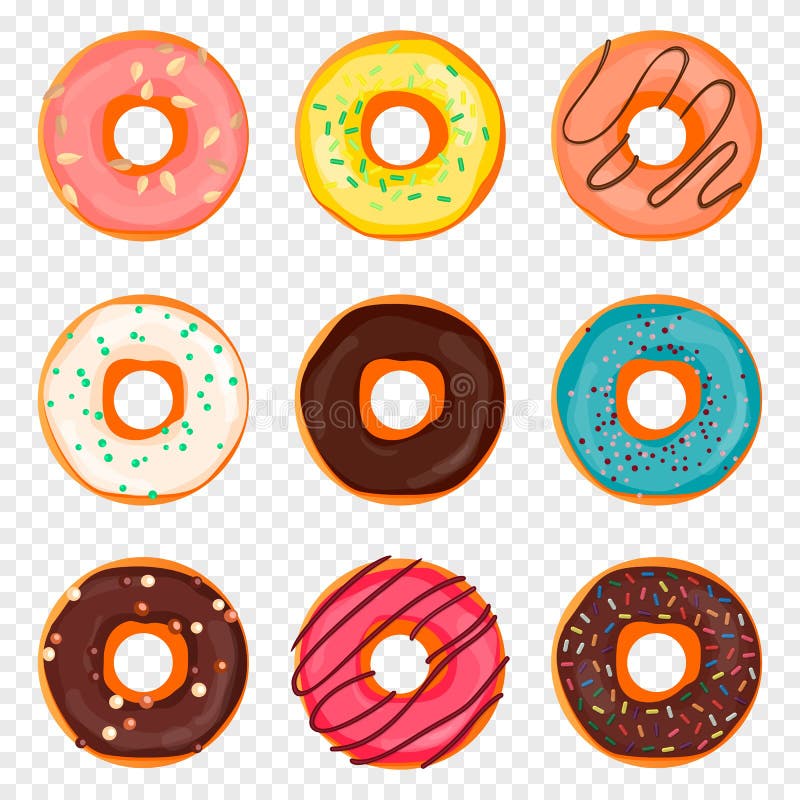 Donut with Sprinkles and Chocolate Isolated on Transparent Background. Doughnut into Glaze in Flaat Style, Donuts Top Stock Vector - Illustration of glazed, dessert: 152007168 Donut with Sprinkles and Chocolate Isolated on Transparent Background. Doughnut into Glaze in Flaat Style, Donuts Top Stock Vector - Illustration of glazed, dessert: 152007168