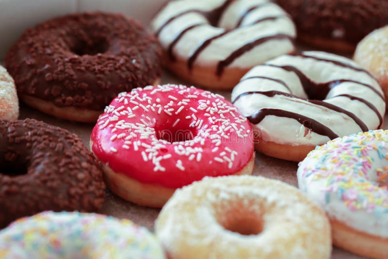 Donut. Unhealthy Eating Take Out Food Variation Food Breakfast Sweet Food stock photography