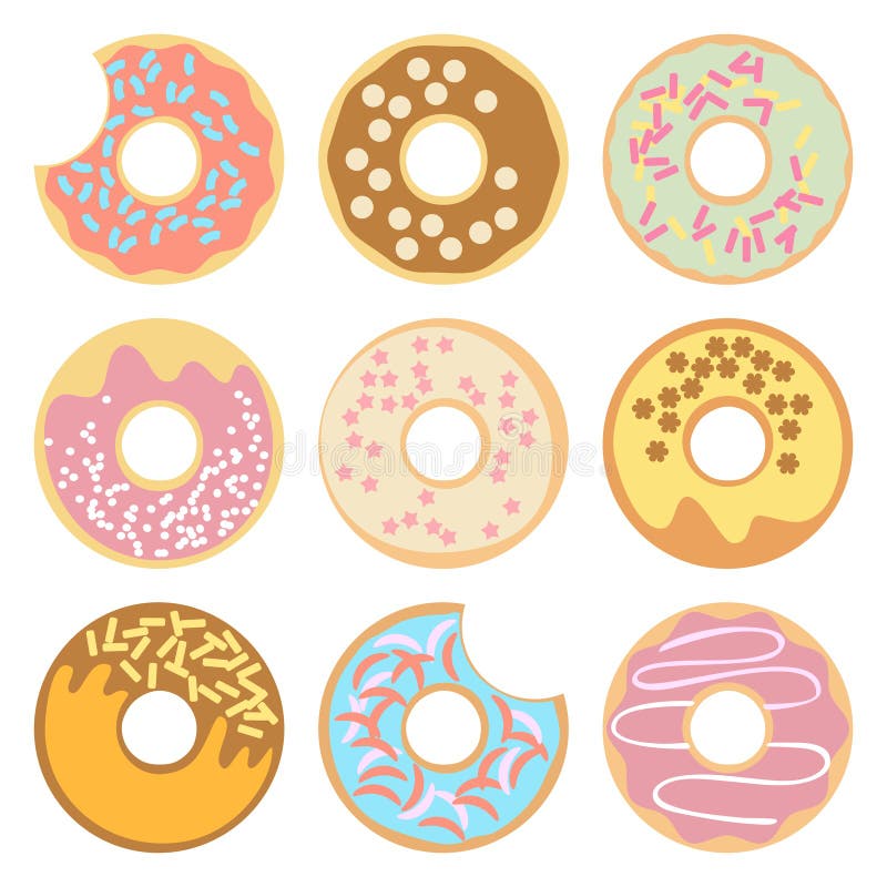 Download Donut vector illustration stock vector. Illustration of ...
